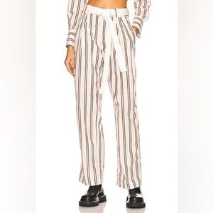 NWT Revolve L’academie Raylee Tailored Pant in Light Pink Baron Stripe